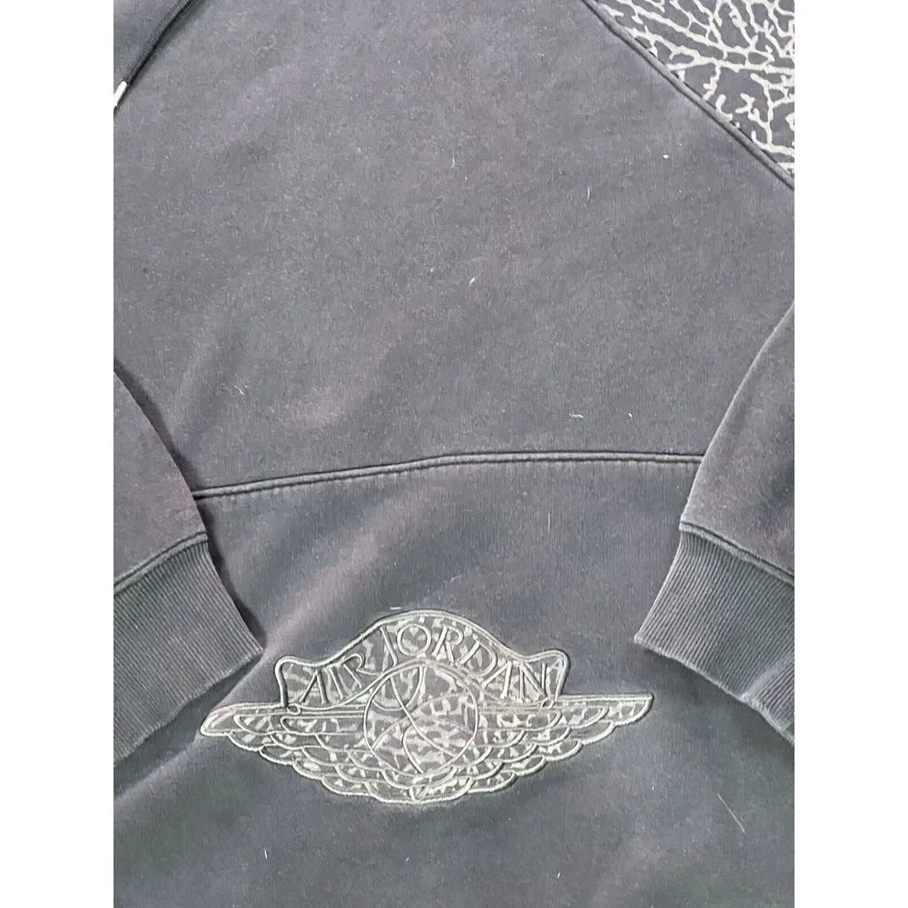 Air Jordan Mens Black Jumpman Hoodie Sweatshirt Size MD Fits LG Embroidered Logo